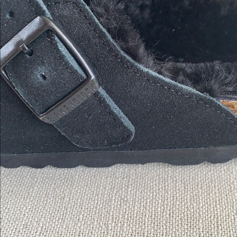 BIRKENSTOCK NEW! Shearling Fur Clog Black 40 - Picture 6 of 12